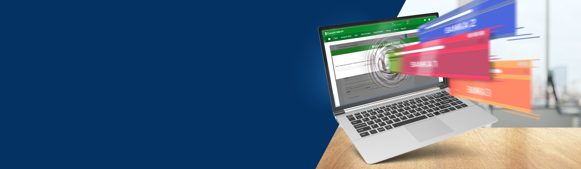 All your bank accounts are on the same page via Lik Birlesik Bankasi Internet! 